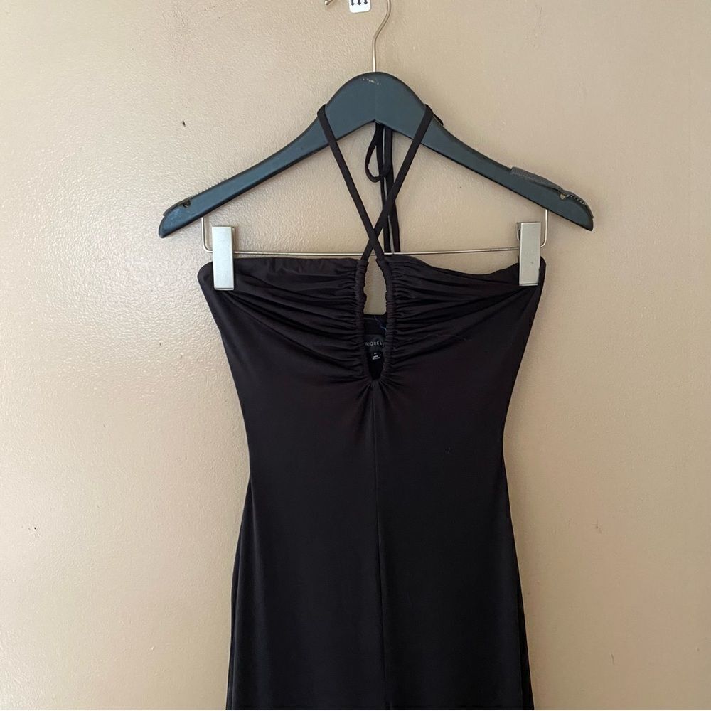 NWT Majorelle Mika Jumpsuit Black jersey wide leg halter tie Revolve XS - Picture 10 of 14